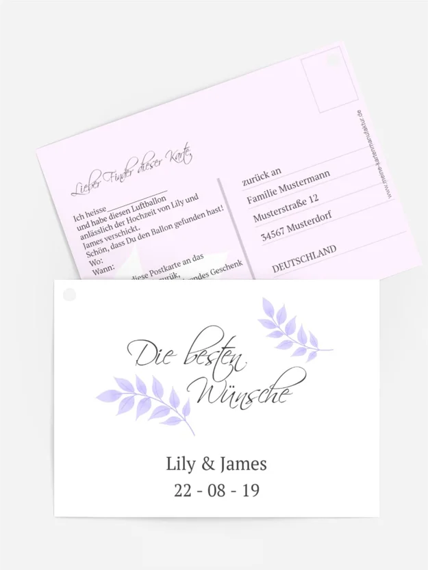 Ballonflugkarte  Blattbogen