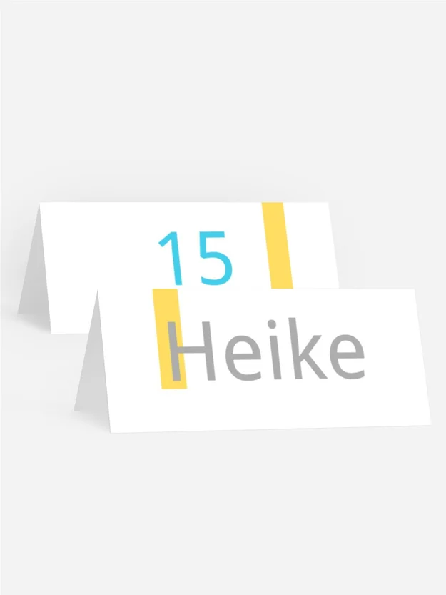 Tischkarte Geburtstag Geburtstagssäule