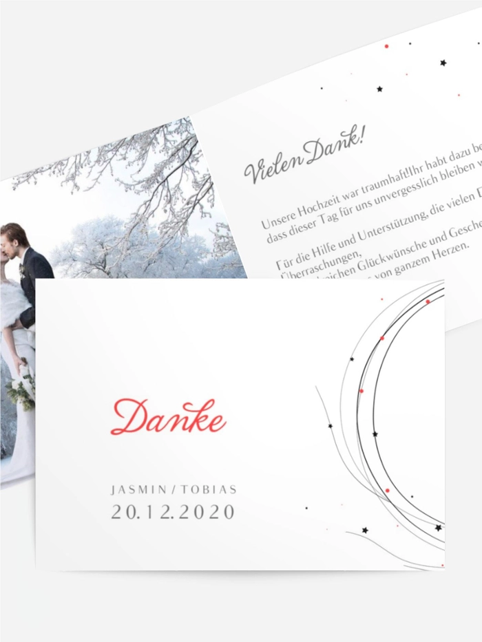 Dankeskarte Hochzeit "Sternwind" Dankeskarte Hochzeit "Sternwind"