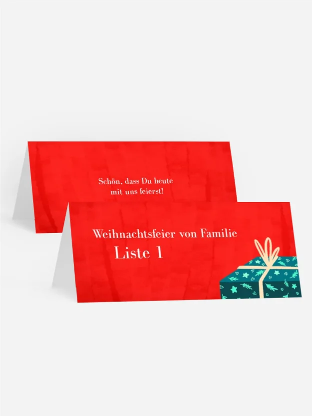 Weihnachtstischkarte Weihnachtsmann Bart Weihnachtstischkarte Weihnachtsmann Bart