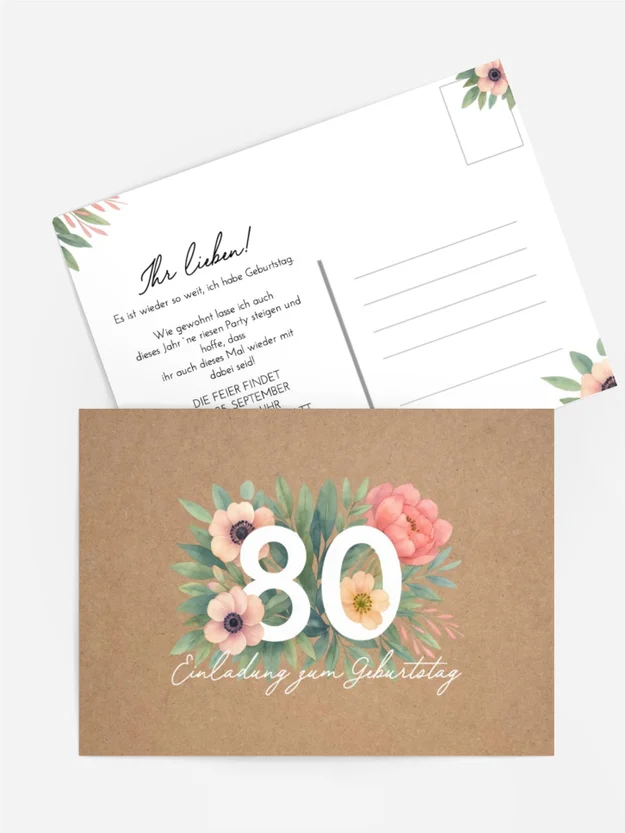 Geburtstagseinladung Blütejahre