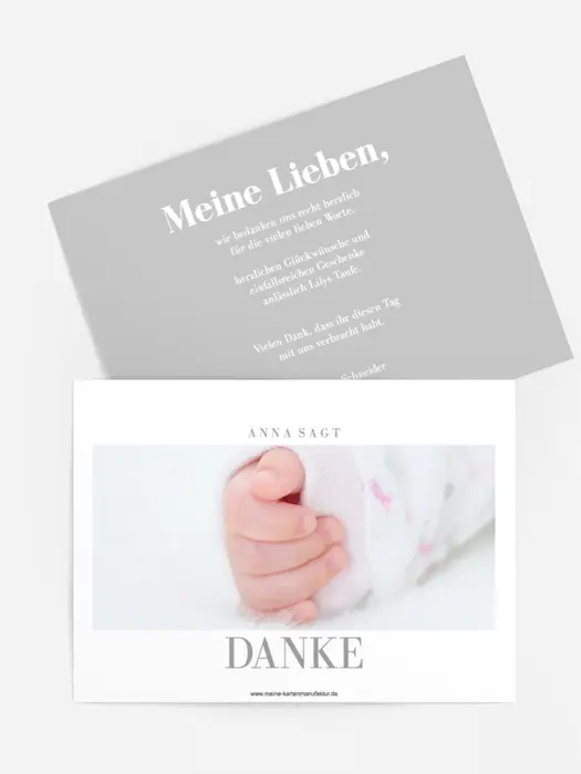 Dankeskarte Taufe Hasenfüße