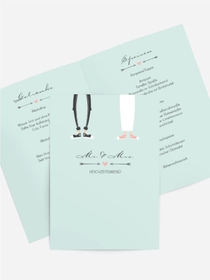 Menükarte zur Hochzeit Pärchen
