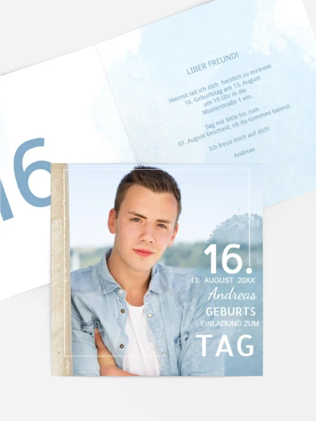 Geburtstagseinladung dezenter Rahmen