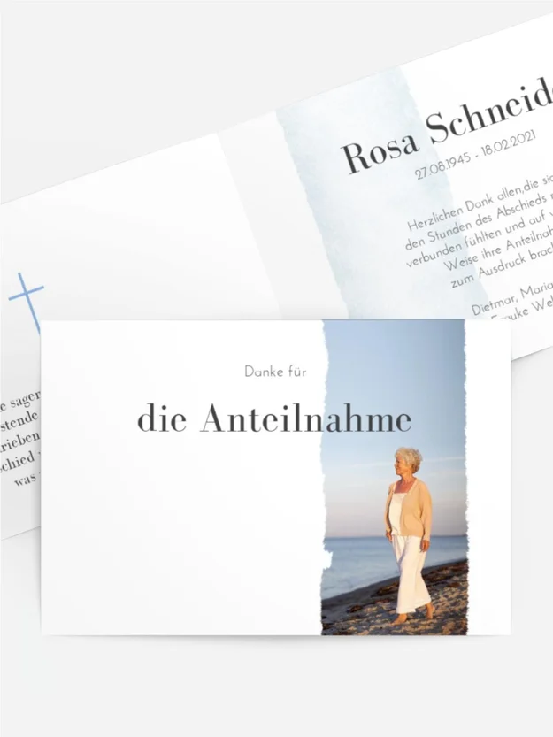 Trauerdanksagung Fotoseite