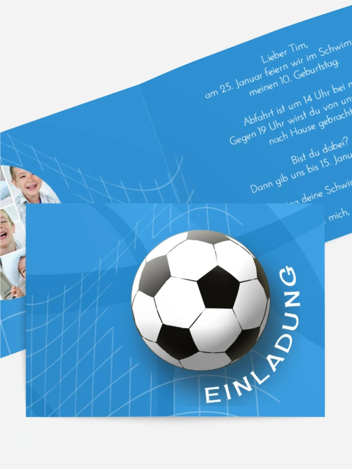 Geburtstagseinladung Fußball Foto Geburtstagseinladung Fußball Foto
