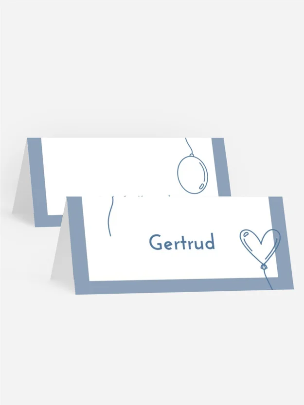 Tischkarte Geburtstag Festliche Luftballons Tischkarte Geburtstag Festliche Luftballons