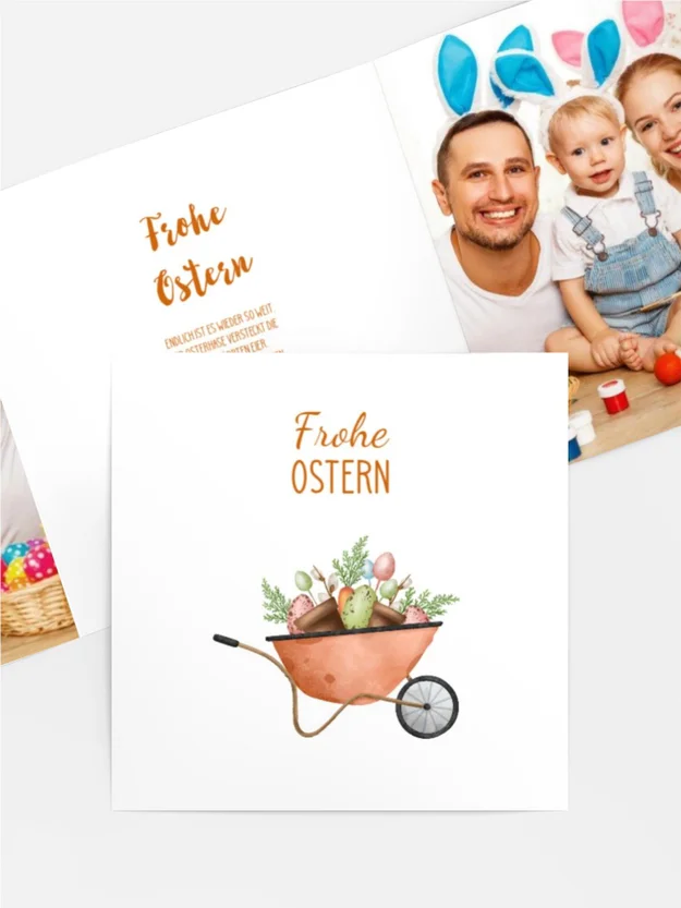 Osterkarte Karotten-Bouquet