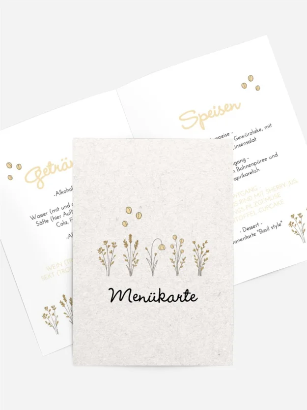Menükarte Geburtstag