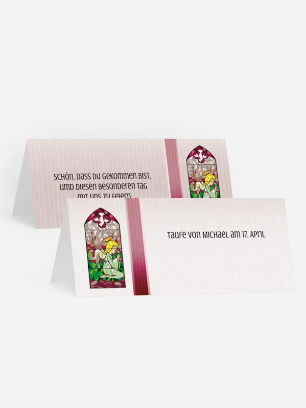 Tischkarte Kirchenfenster