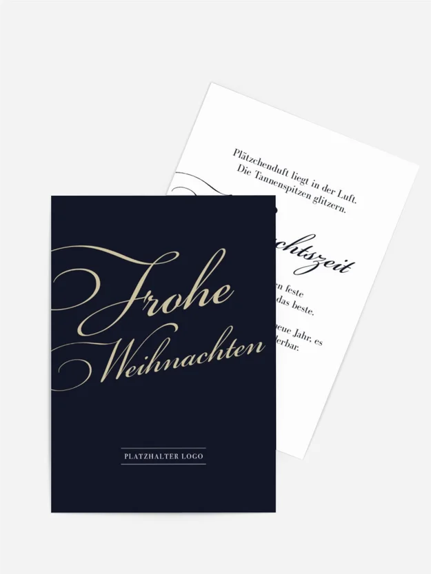 Grußkarte Weihnachten Feiertagsbänder