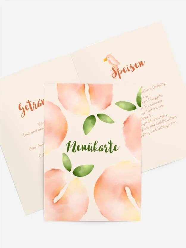 Menükarte Geburtstag Apfelplantage