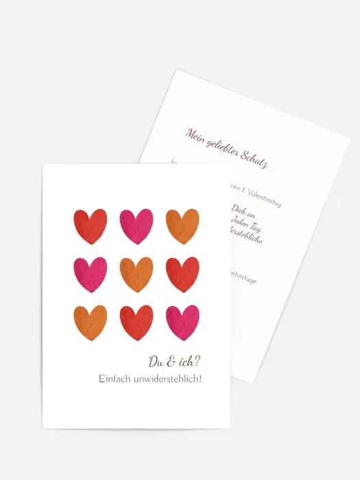Valentinskarte Farben der Liebe