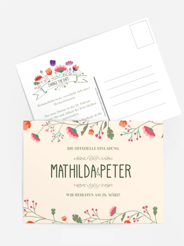 Change the Date Lebendiger Blumenstrauß