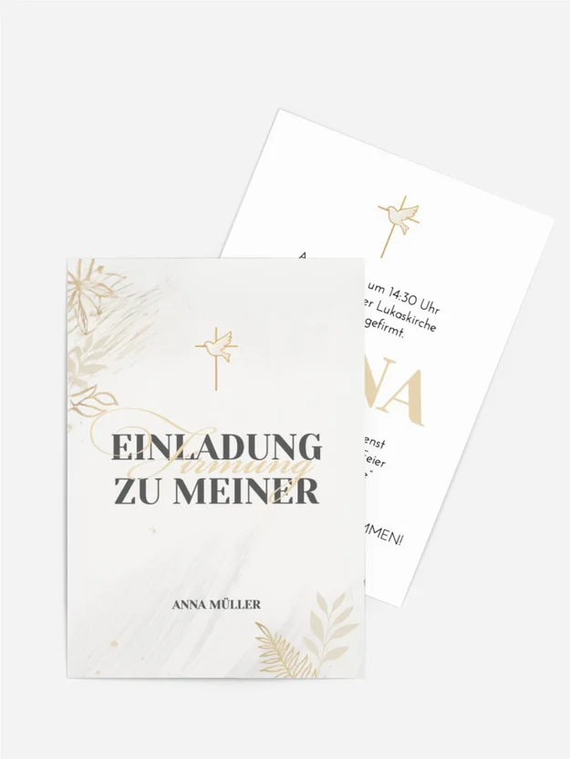 Einladungskarte Firmung Funken spritzen