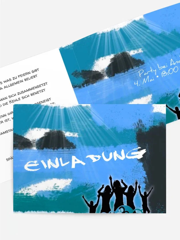 Einladung zum Geburtstag partylight