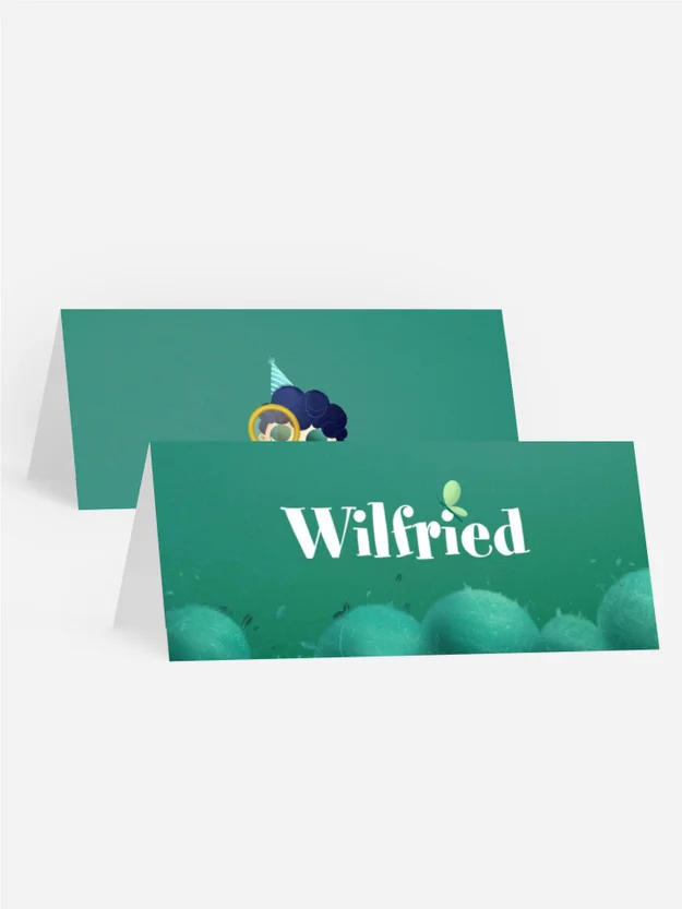 Tischkarte Geburtstag  Kleiner Forscher