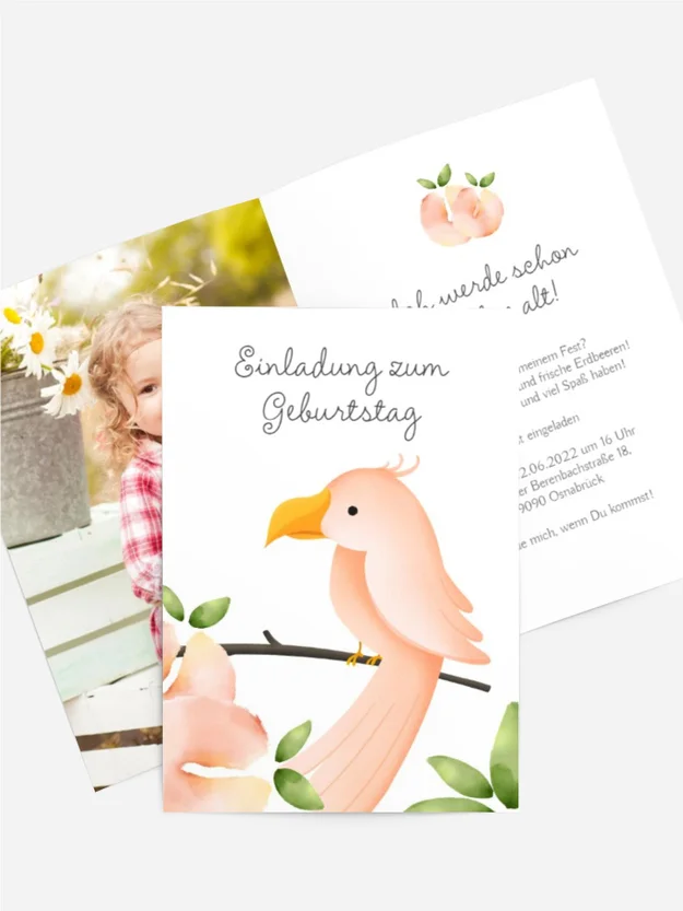 Geburtstagskarten Papagei