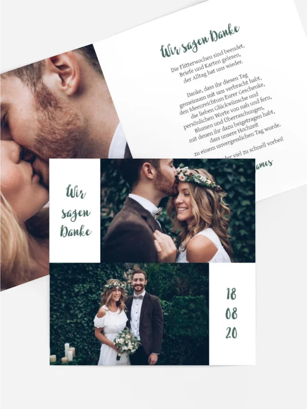 Dankeskarte Hochzeit "Ich Du Wir" Dankeskarte Hochzeit "Ich Du Wir"