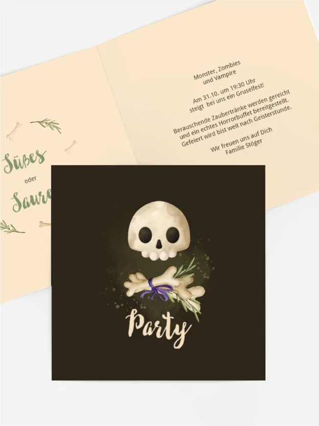 Halloween Einladung Nacht der Toten