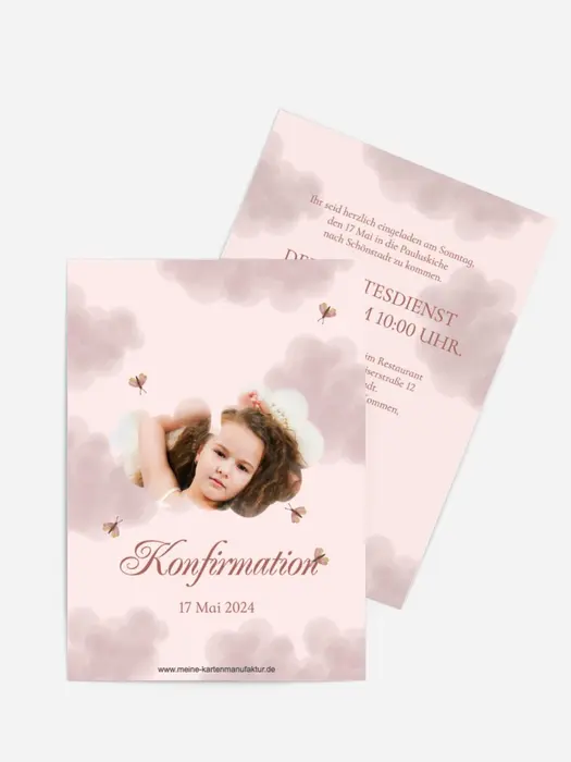 Einladungskarte Konfirmation Kelch und Brot