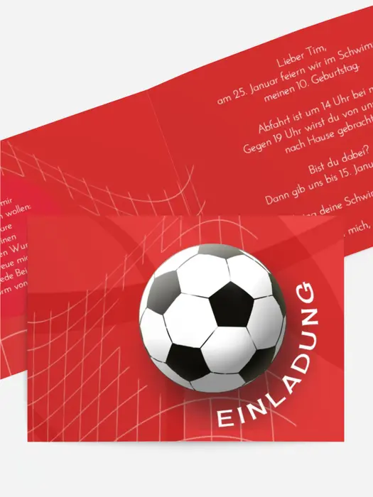 Geburtstagseinladung Fußball