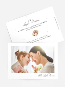 Grußkarte zum Muttertag Ein Geschenk von Herzen
