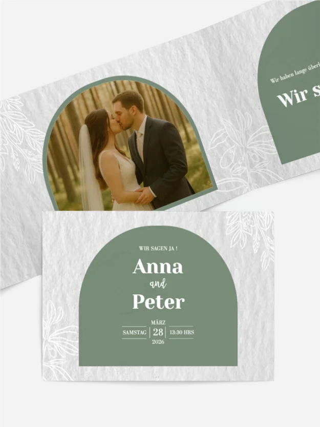 Hochzeitseinladung Arkade