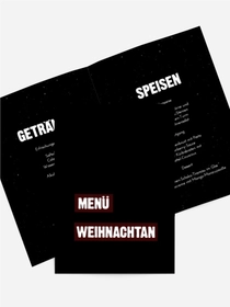 Menükarte Weihnachten Festliche Tänze