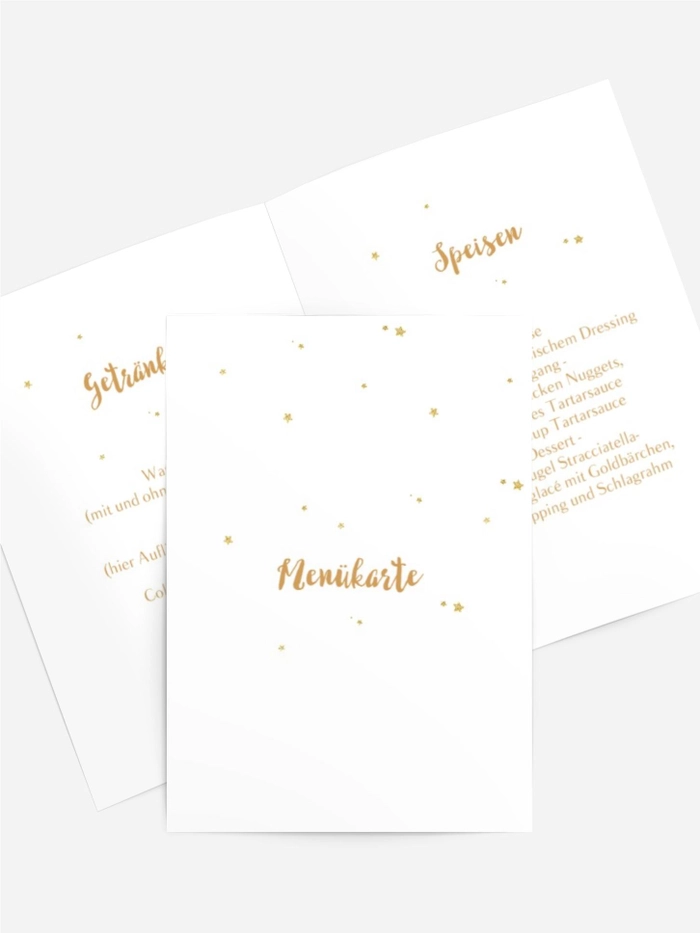 Menükarte Geburtstag Goldener Schriftzug