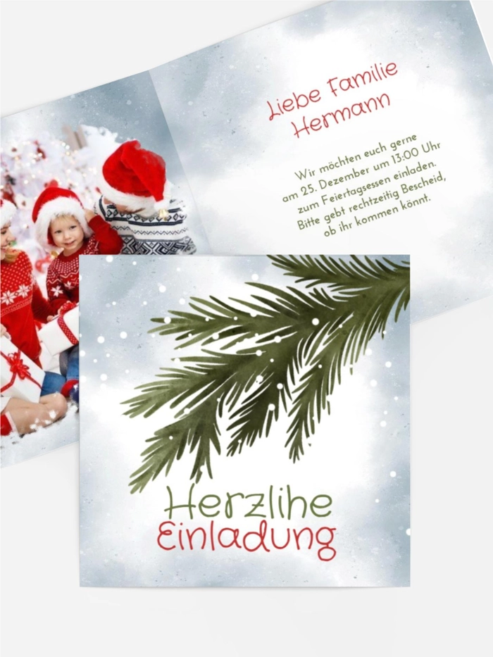 Fotoeinladung Weihnachten Weihnachtskugel Fotoeinladung Weihnachten Weihnachtskugel
