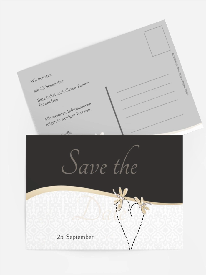 Save the Date Karte Unzertrennlich Save the Date Karte Unzertrennlich