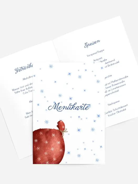 Menükarte Weihnachten Weihnachtsabenteuer