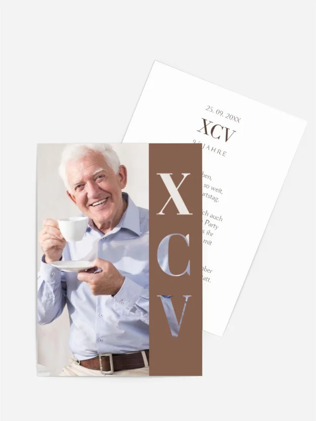 Geburtstagseinladung Römische Ziffern