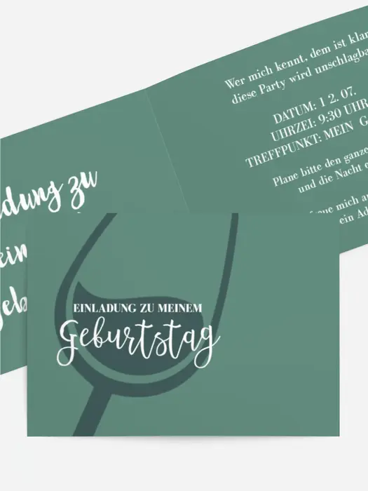 Geburtstagseinladung Weinzeitalter