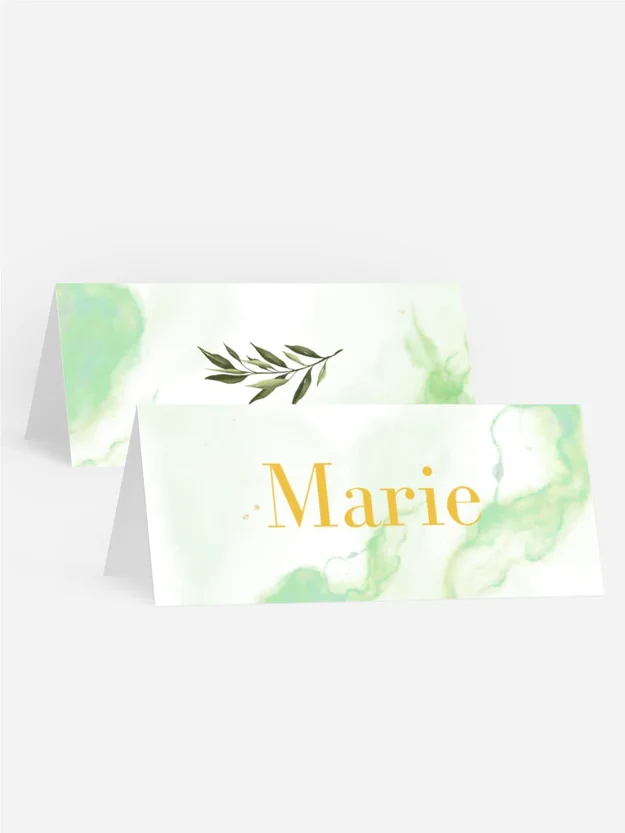 Tischkarte Taufe Gold und Natur Tischkarte Taufe Gold und Natur