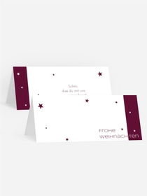 Tischkarte zur Weihnachtsfeier Classic Stars
