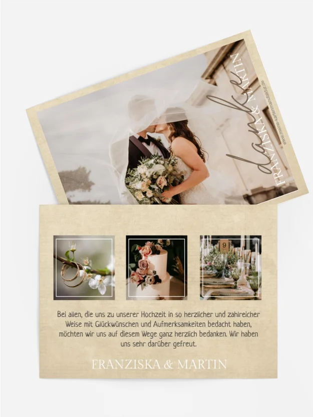 Hochzeit - Dankeskarte - N.Design01