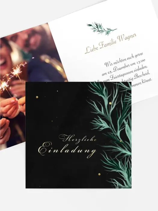 Fotoeinladung Weihnachten Laßt uns feiern!