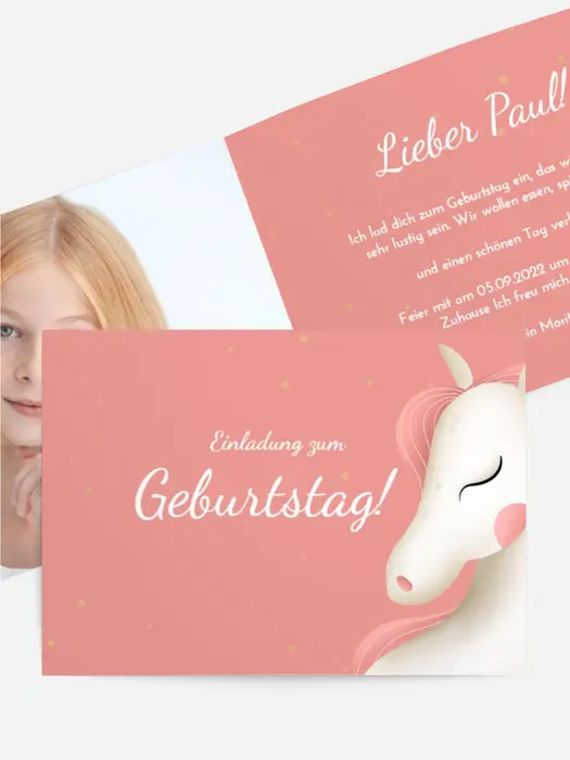 Geburtstagseinladung Magisches Pferd