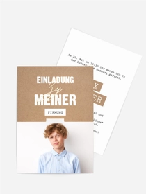 Einladungskarte Firmung Ausgezeichneter Student