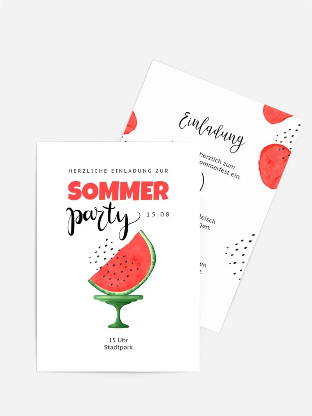 Einladung Sommerfest Wassermelonenparty Einladung Sommerfest Wassermelonenparty
