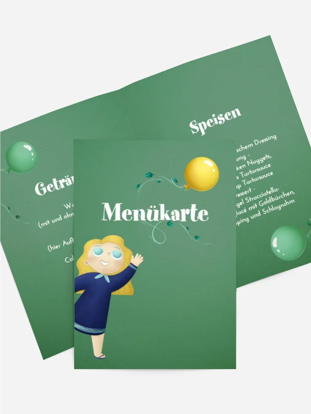 Menükarte Geburtstag Waldspiel