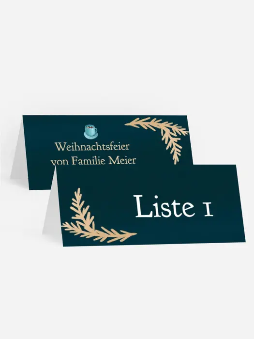 Weihnachtstischkarte Stille Nacht