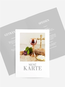 Menükarte Taufe Hasenfüße