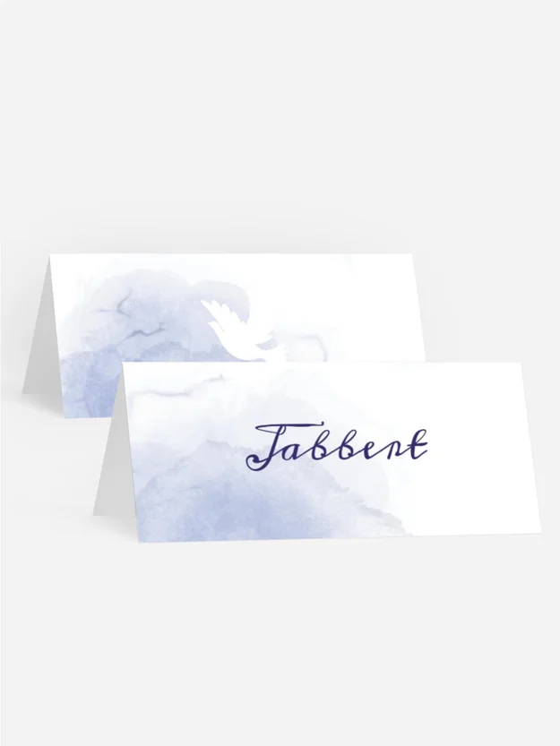 Tischkarte Konfirmation Taubenvögel