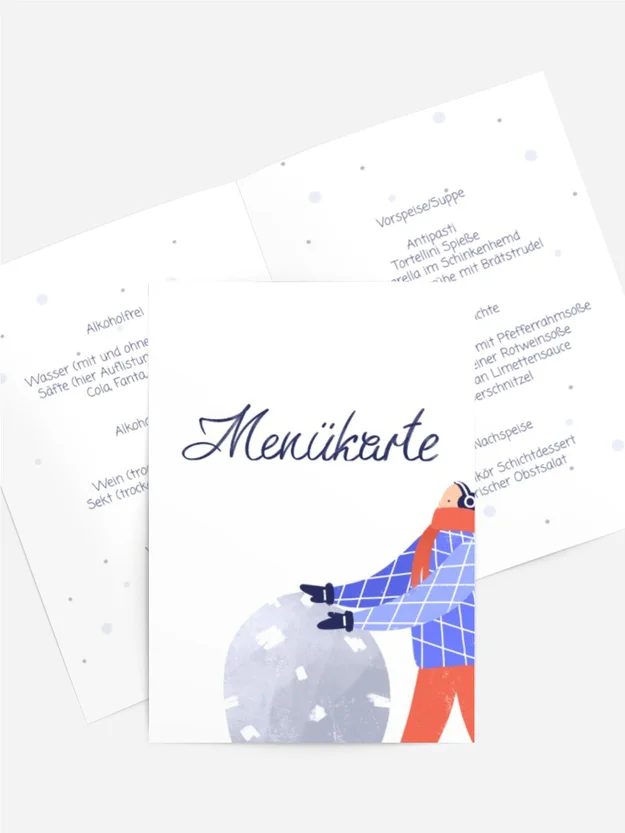 Menükarte Weihnachten Lustige Spiele