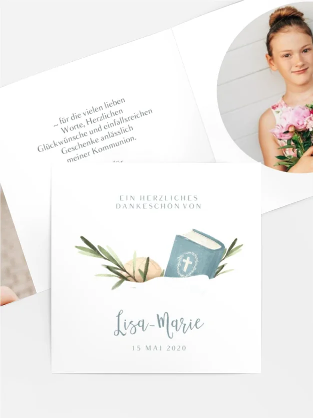 Dankeskarte Konfirmation Thymian Dankeskarte Konfirmation Thymian