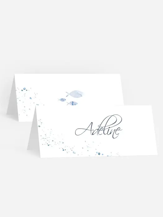 Tischkarte Taufe Wasserkranz