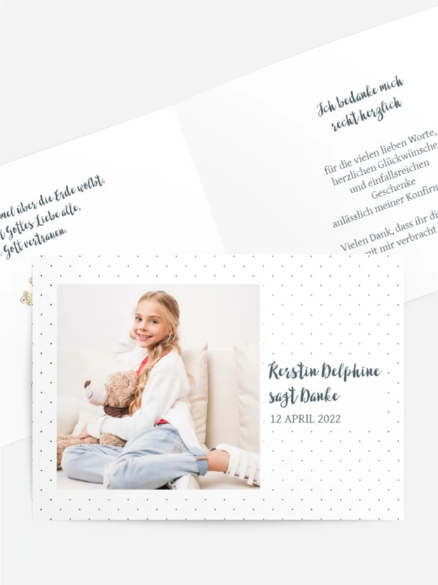 Dankeskarte Konfirmation Frische
